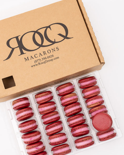24 Red Velvet French Macarons