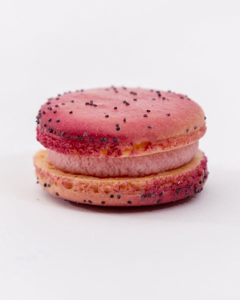 24 Raspberry French Macarons